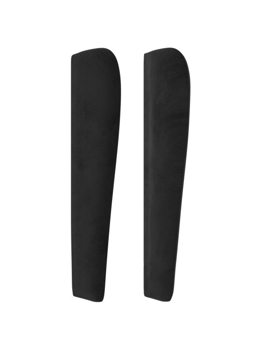 Čelo postele typu ušák černé 93x23x118/128 cm samet