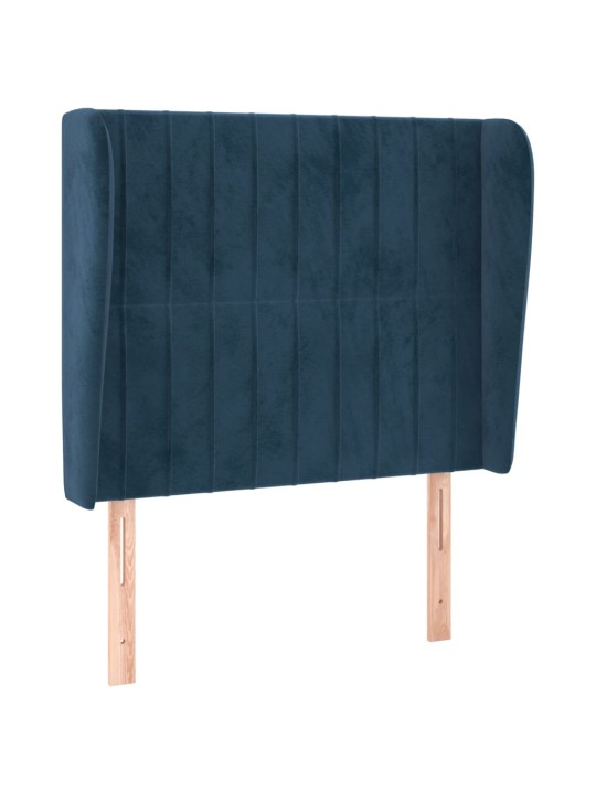 Čelo postele typu ušák tmavě hnědé 103x23x118/128 cm textil