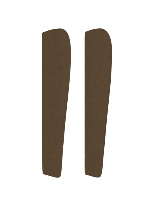 Čelo postele typu ušák tmavě hnědé 83 x 23 x 118/128 cm textil