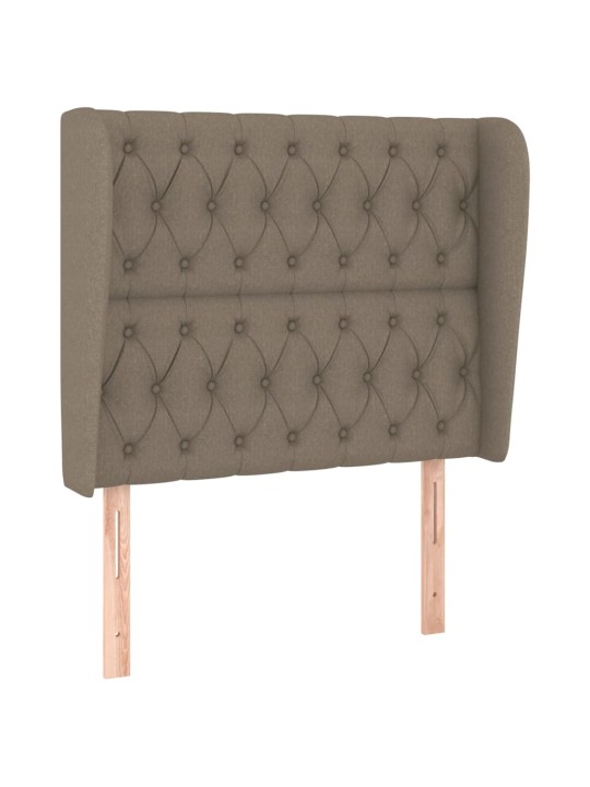 Čelo postele typu ušák taupe 93x23x118/128 cm textil