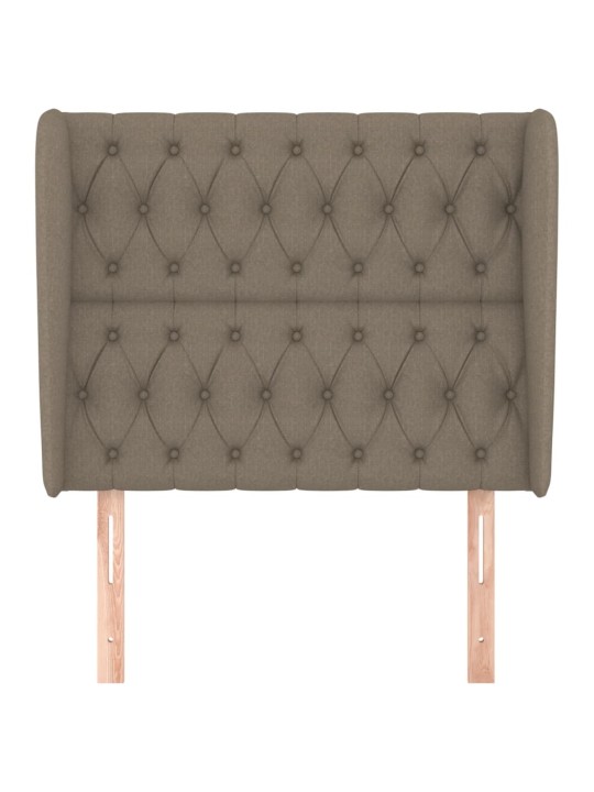 Čelo postele typu ušák taupe 93x23x118/128 cm textil