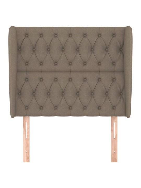 Čelo postele typu ušák taupe 103x23x118/128 cm textil