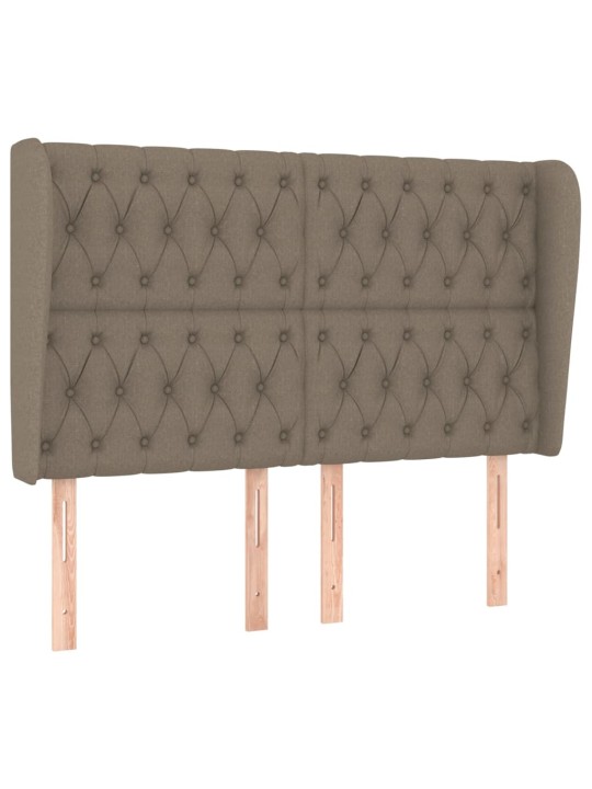 Čelo postele typu ušák taupe 147x23x118/128 cm textil