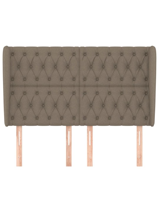 Čelo postele typu ušák taupe 147x23x118/128 cm textil