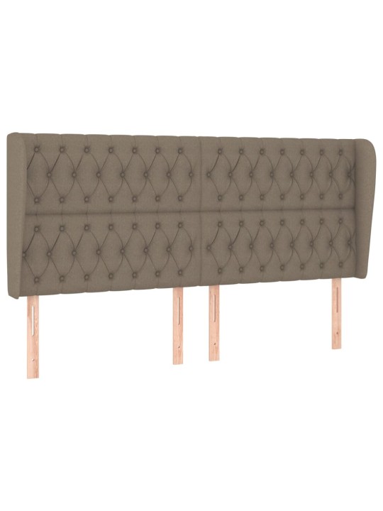 Čelo postele typu ušák taupe 203x23x118/128 cm textil