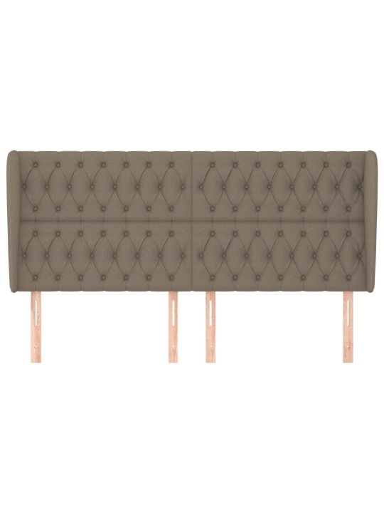 Čelo postele typu ušák taupe 203x23x118/128 cm textil