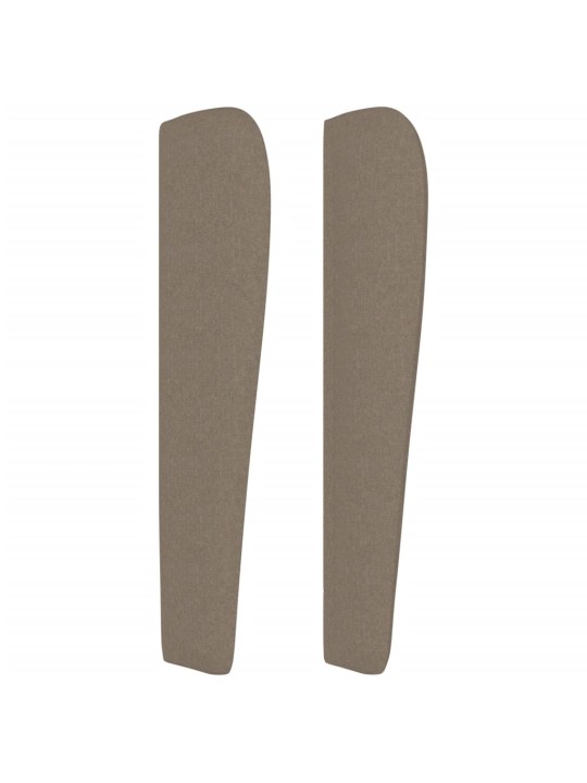 Čelo postele typu ušák taupe 203x23x118/128 cm textil