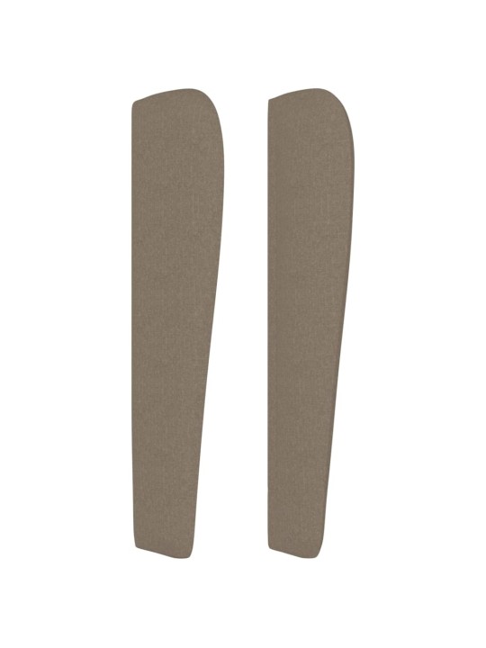 Čelo postele typu ušák taupe 83 x 23 x 118/128 cm textil