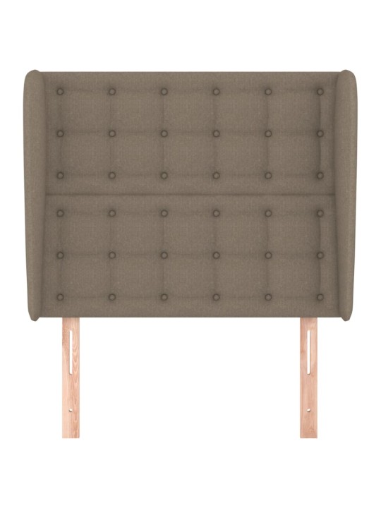 Čelo postele typu ušák taupe 93x23x118/128 cm textil