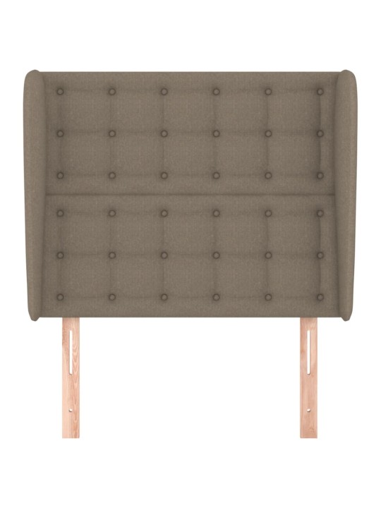 Čelo postele typu ušák taupe 103x23x118/128 cm textil