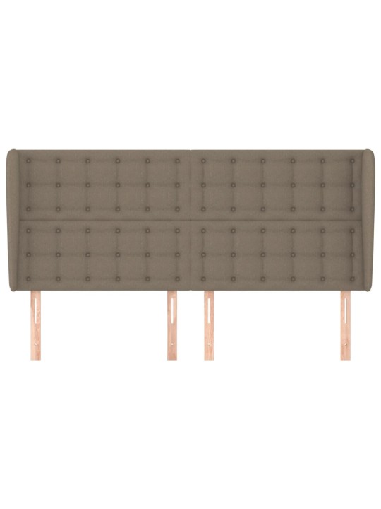 Čelo postele typu ušák taupe 183x23x118/128 cm textil