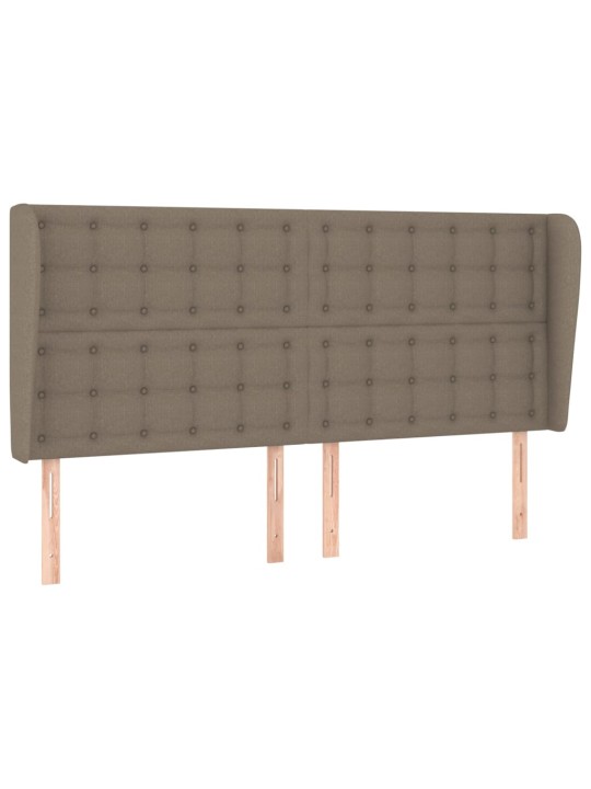 Čelo postele typu ušák taupe 203x23x118/128 cm textil