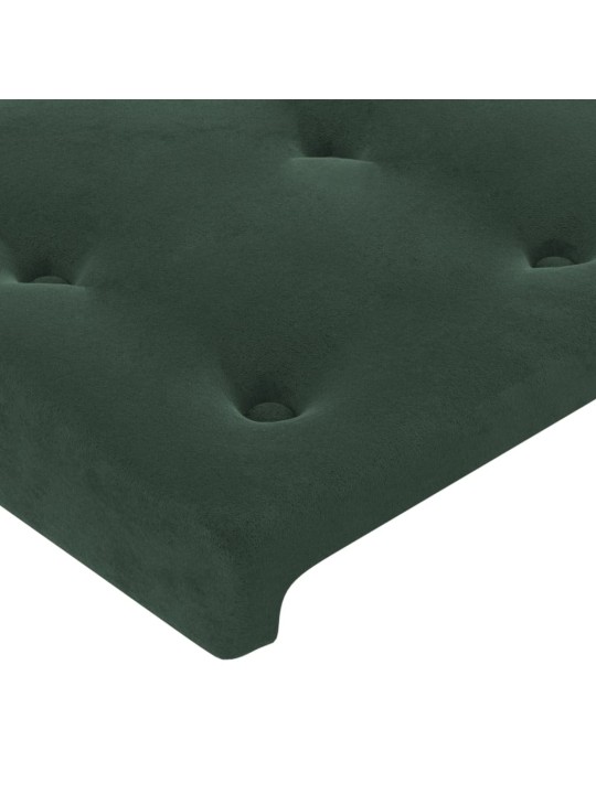 Čelo postele typu ušák tmavě zelené 83 x 23 x 118/128 cm samet