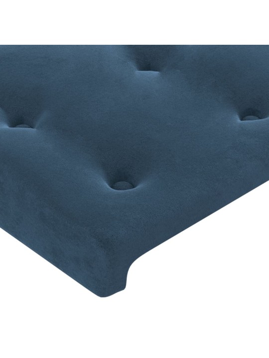 Čelo postele typu ušák tmavě modrá 93x23x118/128 cm samet