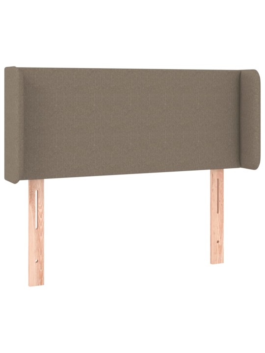 Čelo postele typu ušák taupe 83 x 16 x 78/88 cm textil