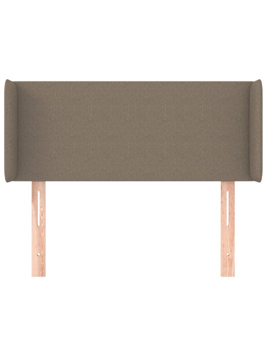 Čelo postele typu ušák taupe 83 x 16 x 78/88 cm textil