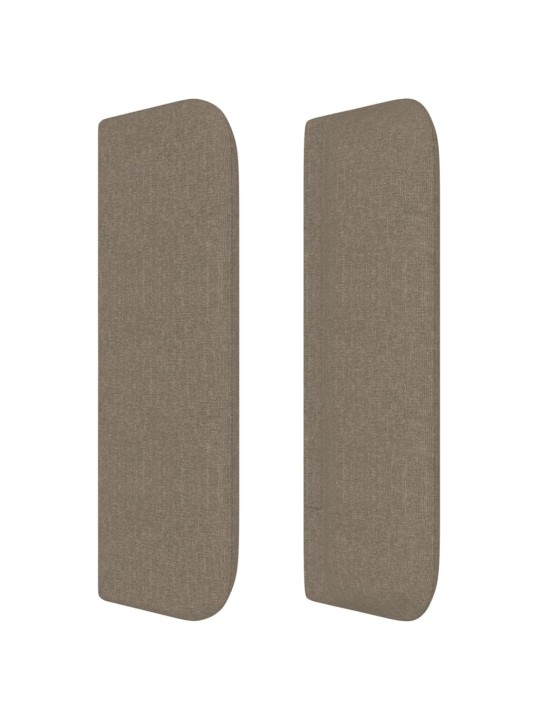 Čelo postele typu ušák taupe 83 x 16 x 78/88 cm textil