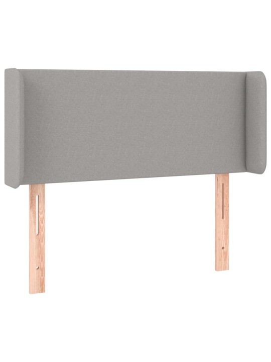 Čelo postele typu ušák světle šedé 93x16x78/88 cm textil
