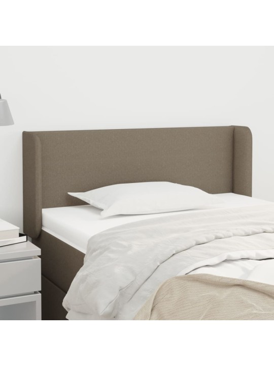 Čelo postele typu ušák taupe 93 x 16 x 78/88 cm textil