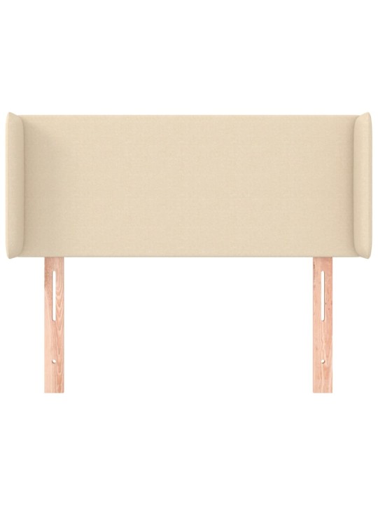 Čelo postele typu ušák krémové 93x16x78/88 cm textil