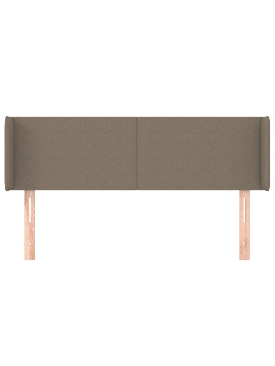 Čelo postele typu ušák taupe 147 x 16 x 78/88 cm textil