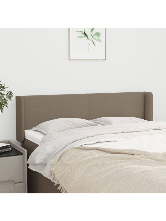 Čelo postele typu ušák taupe 147 x 16 x 78/88 cm textil