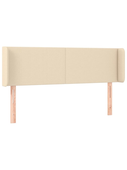 Čelo postele typu ušák krémové 147 x 16 x 78/88 cm textil