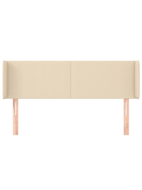 Čelo postele typu ušák krémové 147 x 16 x 78/88 cm textil