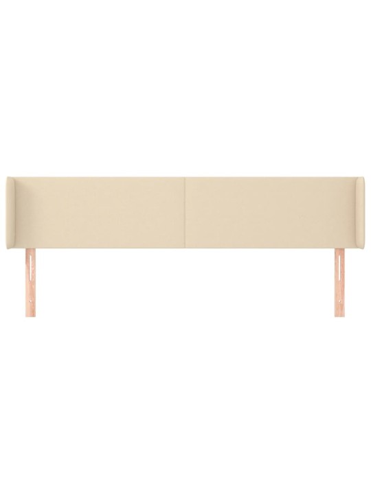 Čelo postele typu ušák krémové 163 x 16 x 78/88 cm textil