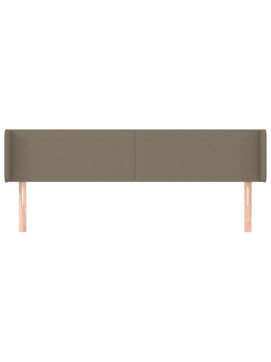 Čelo postele typu ušák taupe 183x16x78/88 cm textil