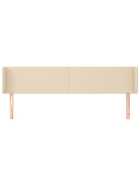 Čelo postele typu ušák krémové 183x16x78/88 cm textil