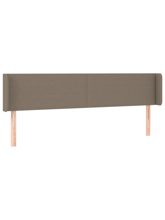 Čelo postele typu ušák taupe 203 x 16 x 78/88 cm textil