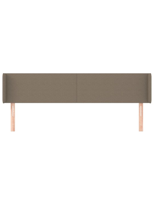 Čelo postele typu ušák taupe 203 x 16 x 78/88 cm textil