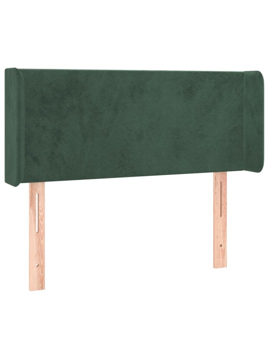 Čelo postele typu ušák tmavě zelená 93x16x78/88 cm samet