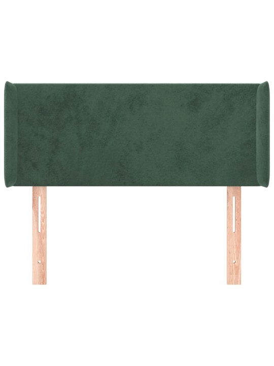 Čelo postele typu ušák tmavě zelená 93x16x78/88 cm samet
