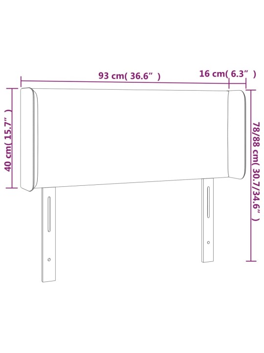 Čelo postele typu ušák tmavě zelená 93x16x78/88 cm samet