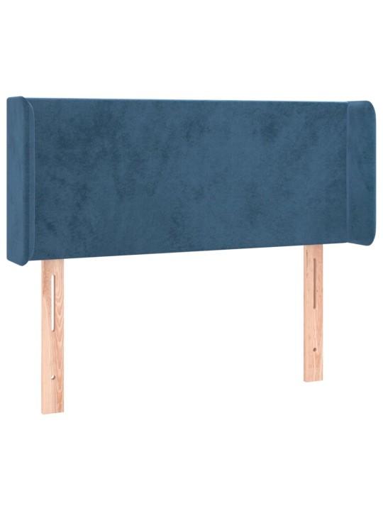 Čelo postele typu ušák tmavě modrá 93x16x78/88 cm samet