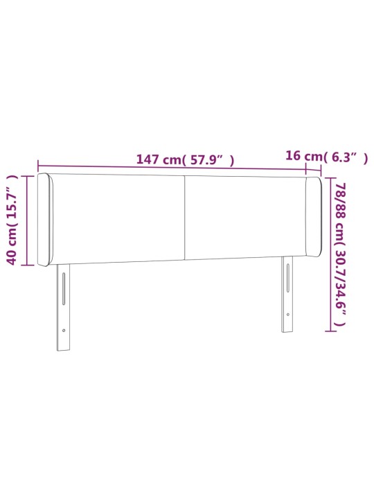 Čelo postele typu ušák tmavě zelená 147x16x78/88 cm samet