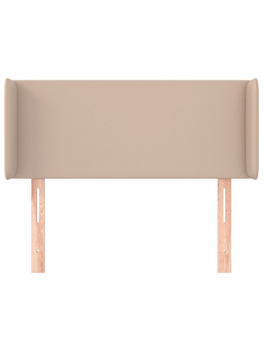 Čelo postele typu ušák cappuccino 83 x 16 x 78/88 cm umělá kůže