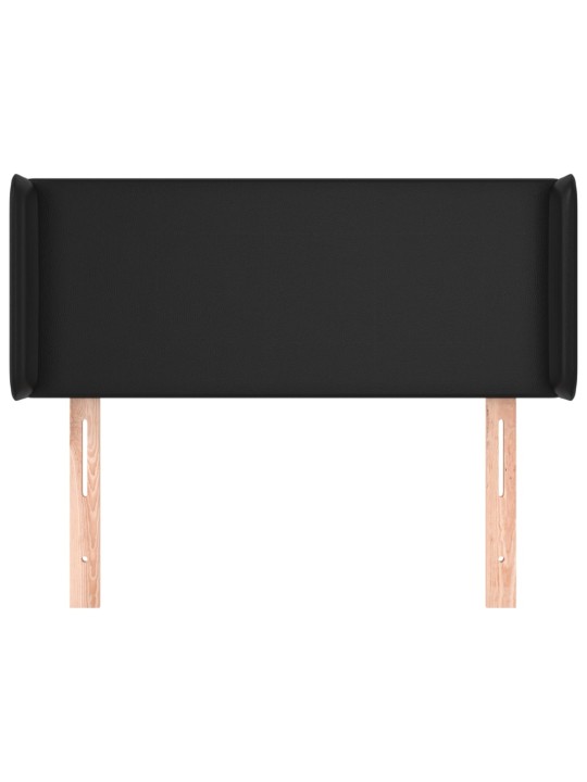 Čelo postele typu ušák černé 93x16x78/88 cm umělá kůže