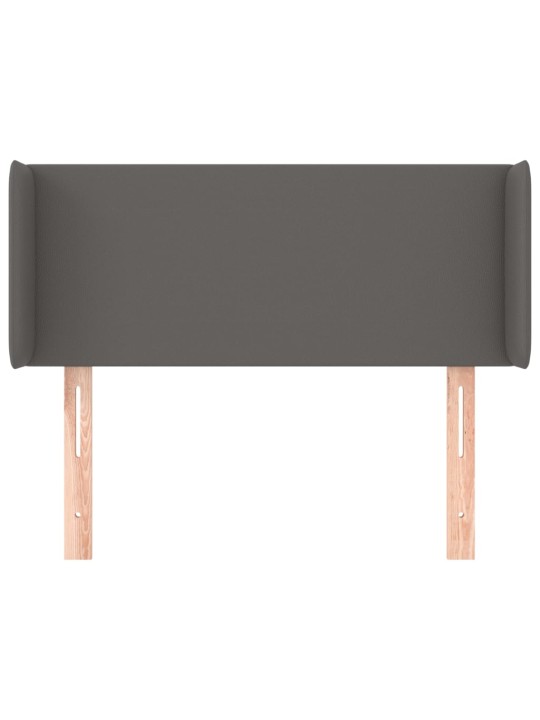 Čelo postele typu ušák šedá 103 x 16 x 78/88 cm umělá kůže