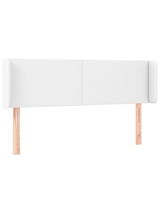 Čelo postele typu ušák bílá 147x16x78/88 cm umělá kůže