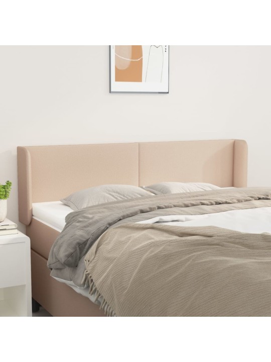 Čelo postele typu ušák cappuccino 147x16x78/88 cm umělá kůže