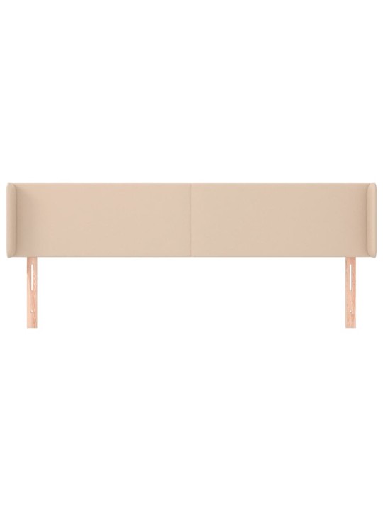 Čelo postele typu ušák cappuccino 163x16x78/88 cm umělá kůže