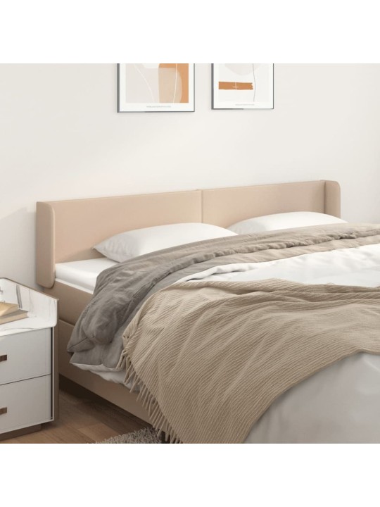 Čelo postele typu ušák cappuccino 203x16x78/88 cm umělá kůže