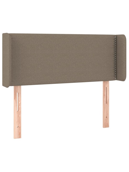 Čelo postele typu ušák taupe 83 x 16 x 78/88 cm textil