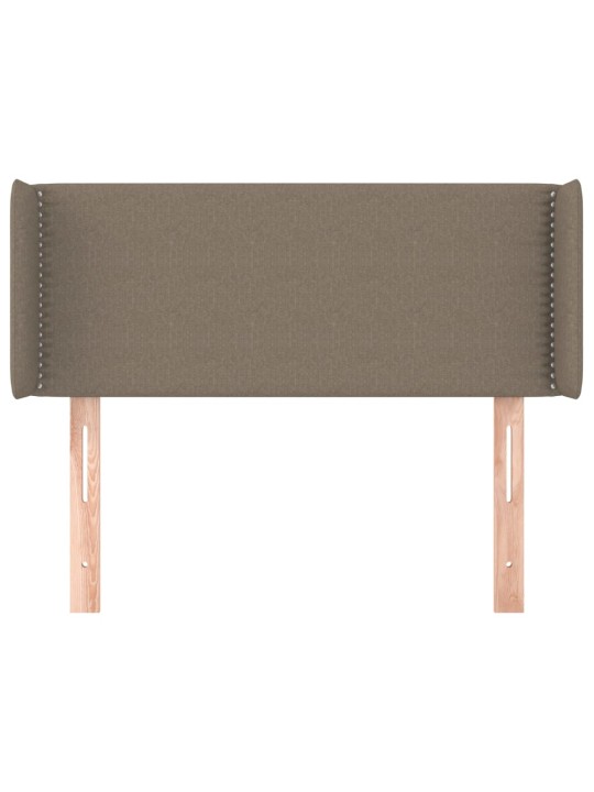 Čelo postele typu ušák taupe 83 x 16 x 78/88 cm textil