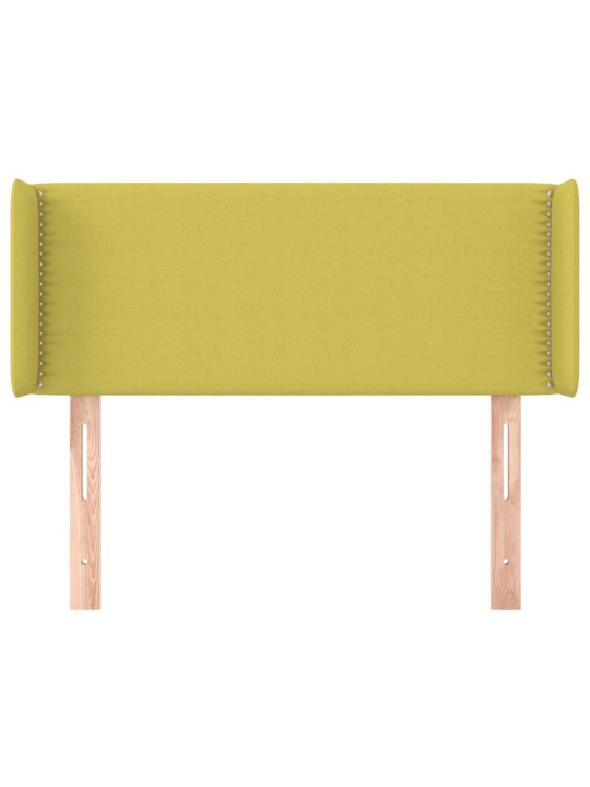 Čelo postele typu ušák zelené 83 x 16 x 78/88 cm textil