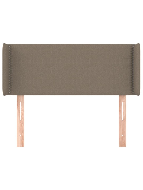 Čelo postele typu ušák taupe 93 x 16 x 78/88 cm textil