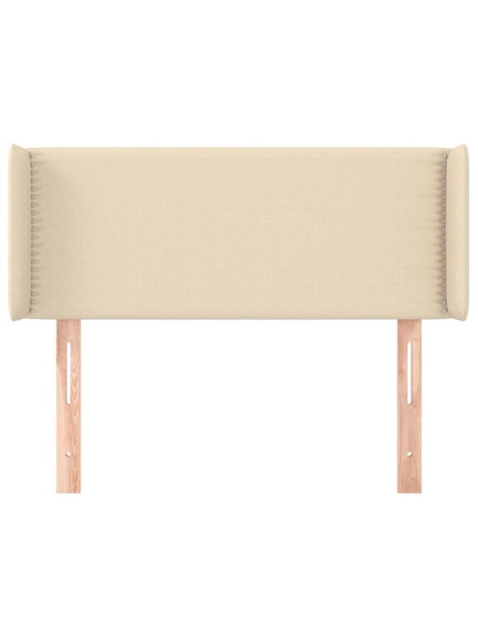 Čelo postele typu ušák krémové 93x16x78/88 cm textil